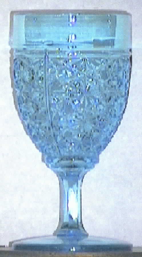 Clio Blue Water Goblet by US Glass-1