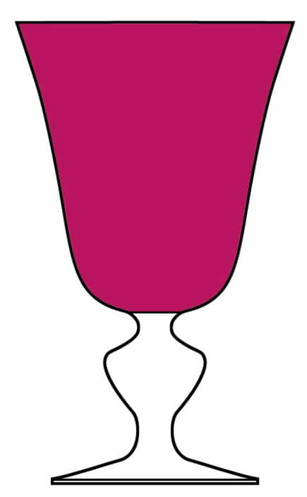 UNK602 Cranberry Water Goblet by Unknown Manufacturer-1