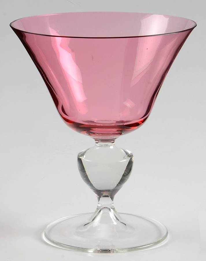 UNK602 Cranberry Champagne/Tall Sherbet by Unknown Manufacturer-1