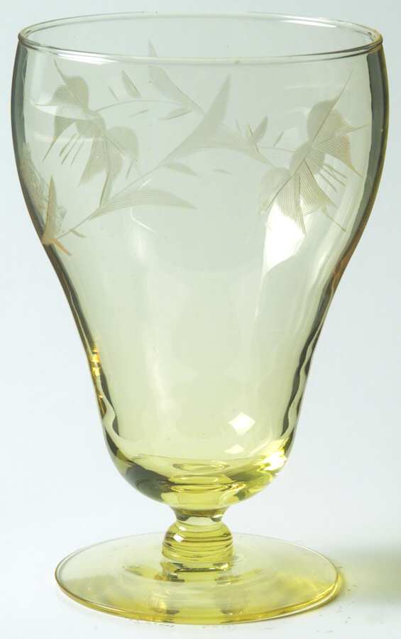 UNK640 Yellow (Topaz) 12 Oz Footed Tumbler by Unknown Manufacturer-1