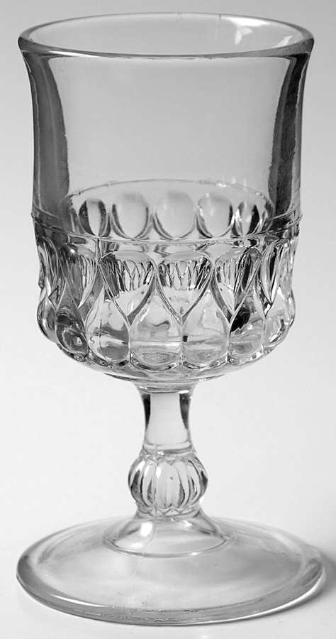 Teardrop & Thumbprint Water Goblet by US Glass-1