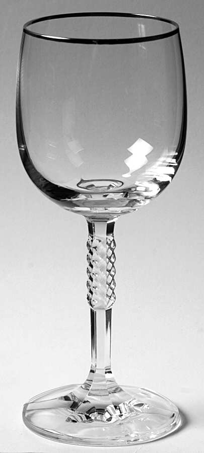 UNK707 (Platinum Trim) Wine Glass by Unknown Manufacturer-1