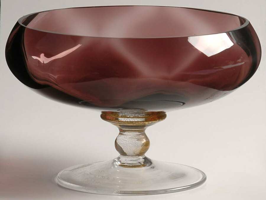 Sienna Crystal (Gold) Amethyst Footed Dessert by Union Street-1