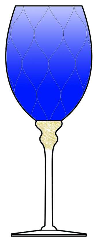 Sienna Crystal (Gold) Cobalt Blue Bordeaux Wine by Union Street-1