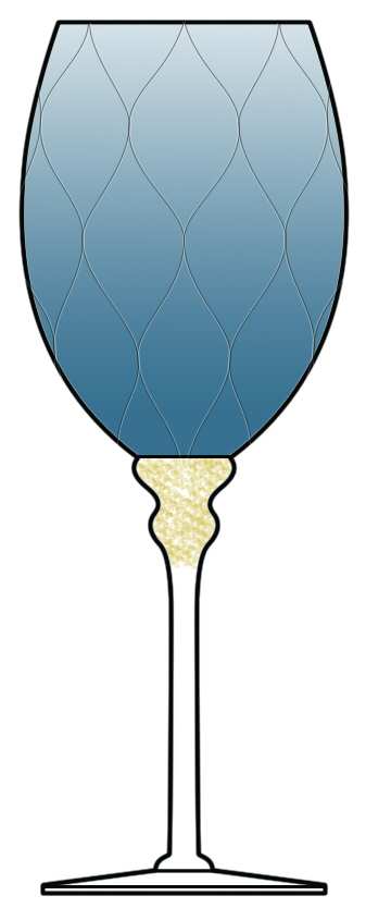 Sienna Crystal (Gold) Blue Bordeaux Wine by Union Street-1