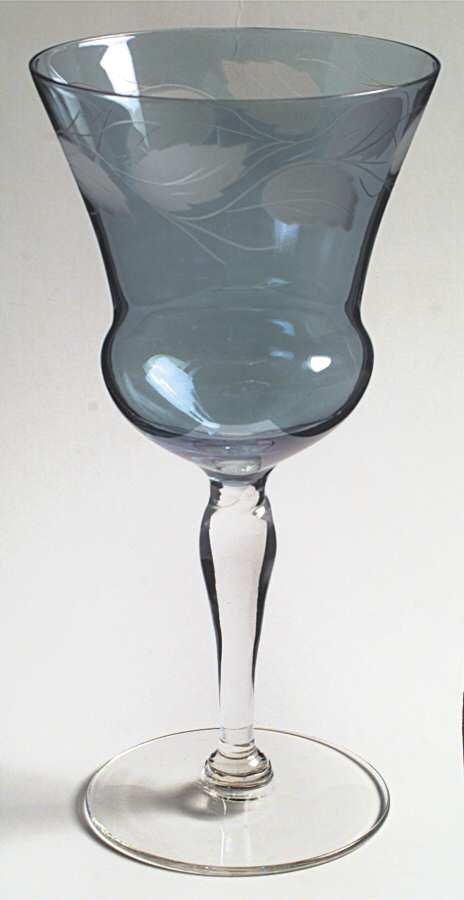 3720-17 Blue Water Goblet by Glastonbury - Lotus-1