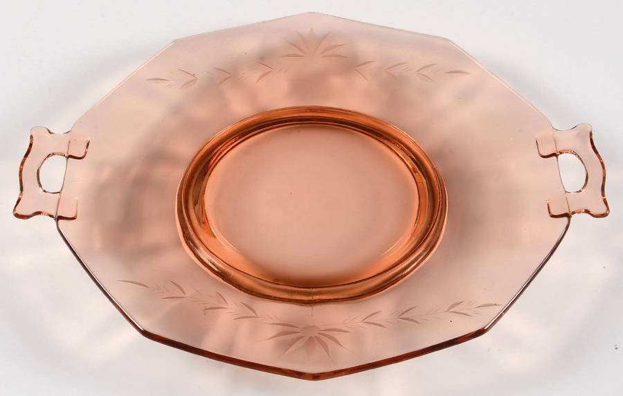 UNK797 Handled Cake Plate by Unknown Manufacturer-1