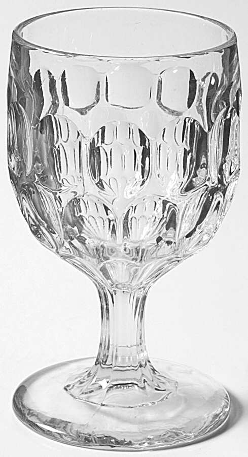 Thumbprint Water Goblet by Unknown Manufacturer-1