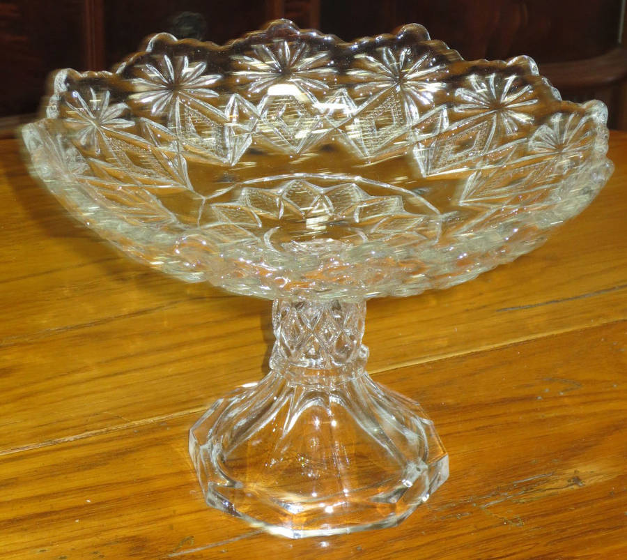 Shoshone Clear Round Compote (Height X Width) by US Glass-1