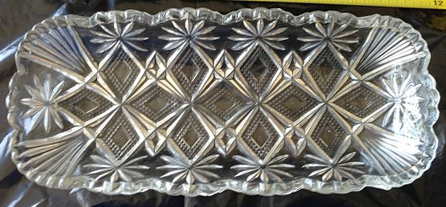 Shoshone Clear 12" Oblong Celery by US Glass-1