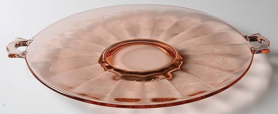 UNK967 Handled Cake Plate by Unknown Manufacturer-1