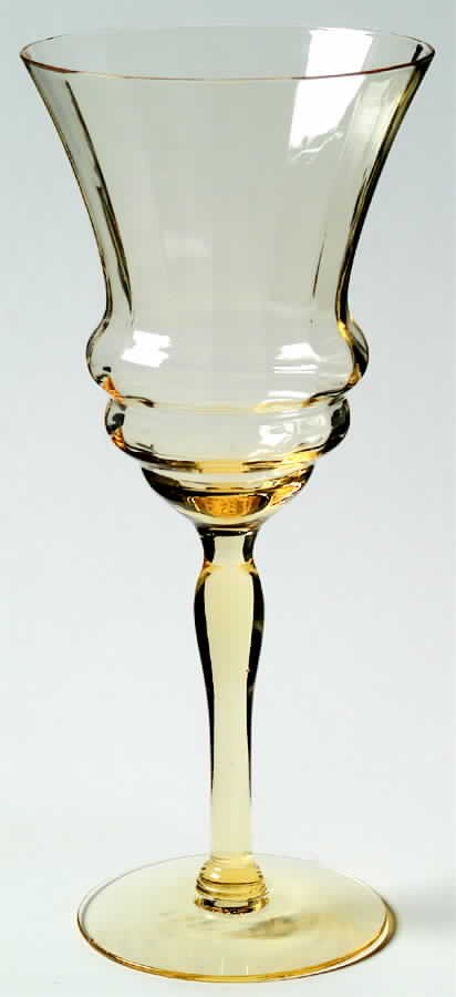UNK1034 Yellow Water Goblet by Unknown Manufacturer-1