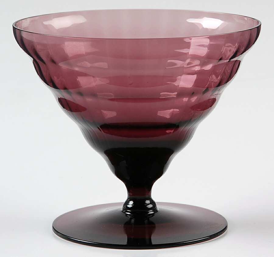 Cambodia Amethyst Footed Dessert by Utility Glass-1