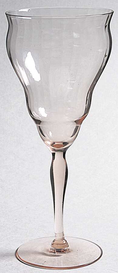 UNK1197 Pink Water Goblet by Unknown Manufacturer-1