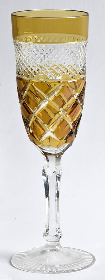 UNK1240 Amber Fluted Champagne by Unknown Manufacturer-1