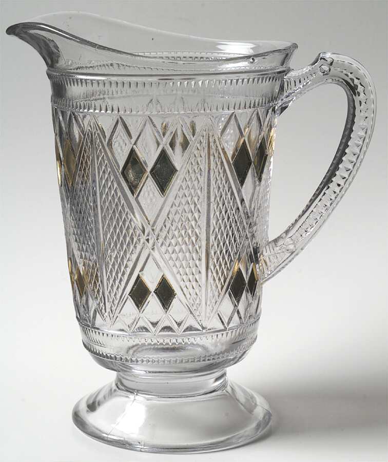 Sunk Diamond & Lattice Pitcher by Unknown Manufacturer-1
