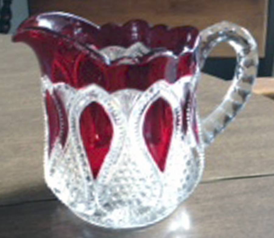 New Jersey Ruby Flash Creamer by US Glass-1