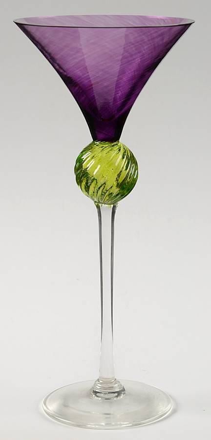 Tribeca Amethyst and Lime Martini Glass by Union Street-1