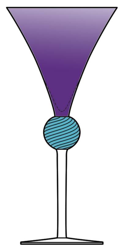 Tribeca Amethyst and Turquoise Water Goblet by Union Street-1