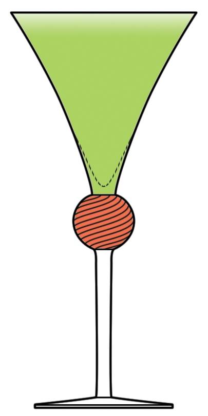 Tribeca Lime and Salmon Water Goblet by Union Street-1