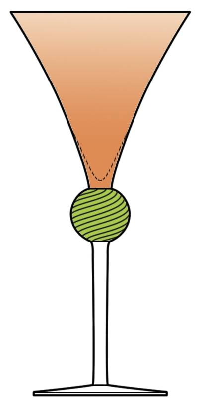 Tribeca Salmon and Lime Water Goblet by Union Street-1