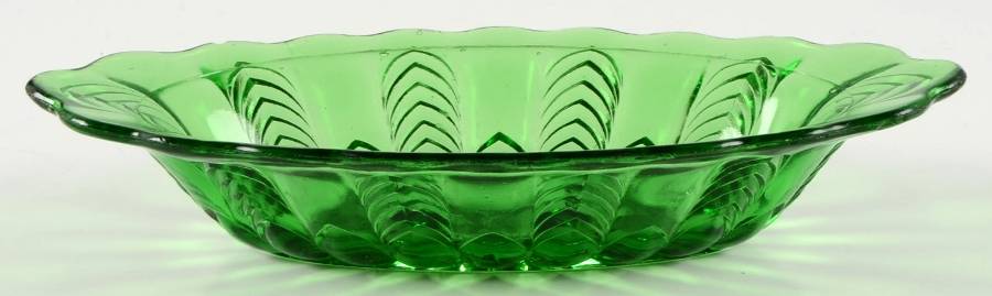 Florida Green 8" Oval Relish by US Glass-1