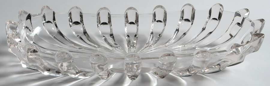 Broken Column Clear 10" Oval Relish by US Glass-1