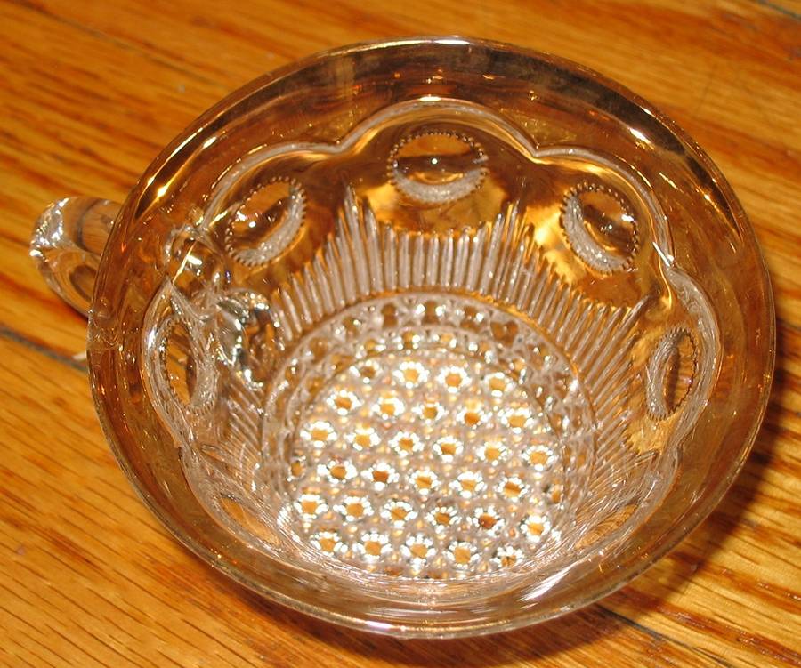 Manhattan Clear (Gold Dots) Punch Cup by US Glass-1