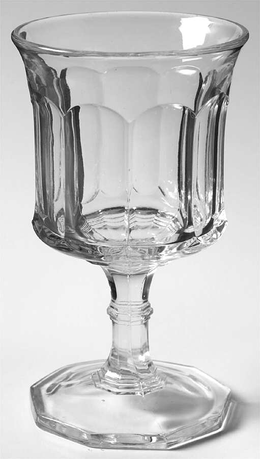 Square Flute Water Goblet by Unknown Manufacturer-1