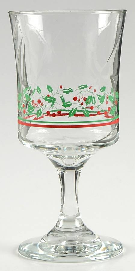 Christmas Collection Water Goblet by Arby's Glassware-1