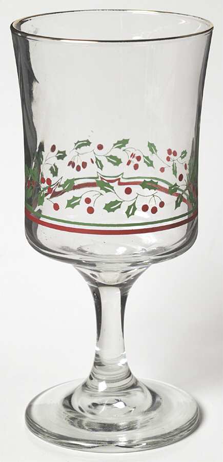 Christmas Collection Water Goblet by Arby's Glassware-1
