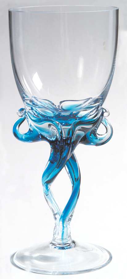 AC21 (Various color stems) Water Goblet by Alicja Crystal-1