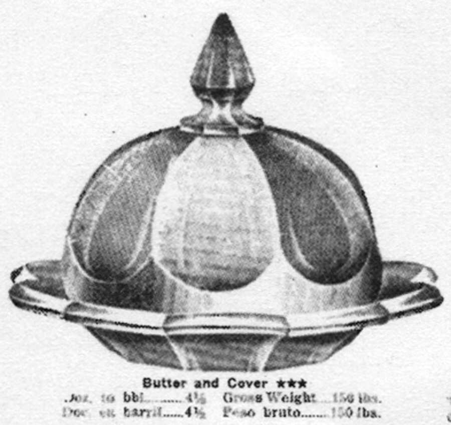 Colonis Round Covered Butter by US Glass-1