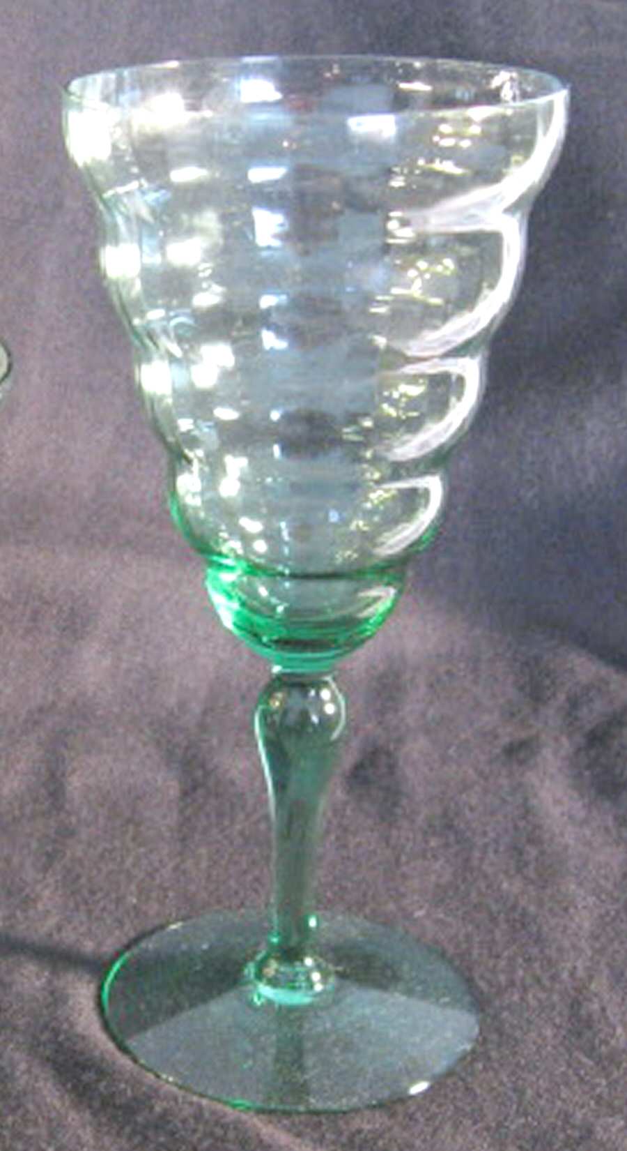 Cambodia Aqua Green Water Goblet by Utility Glass-1