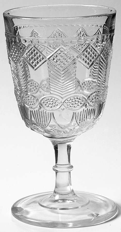 Herringbone Water Goblet by Unknown Manufacturer-1