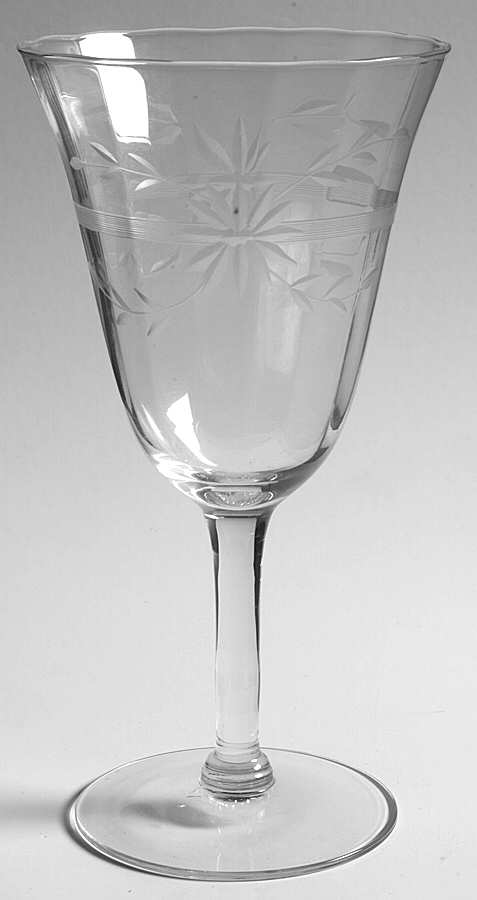 UNK458 Clear Water Goblet by Unknown Manufacturer-1