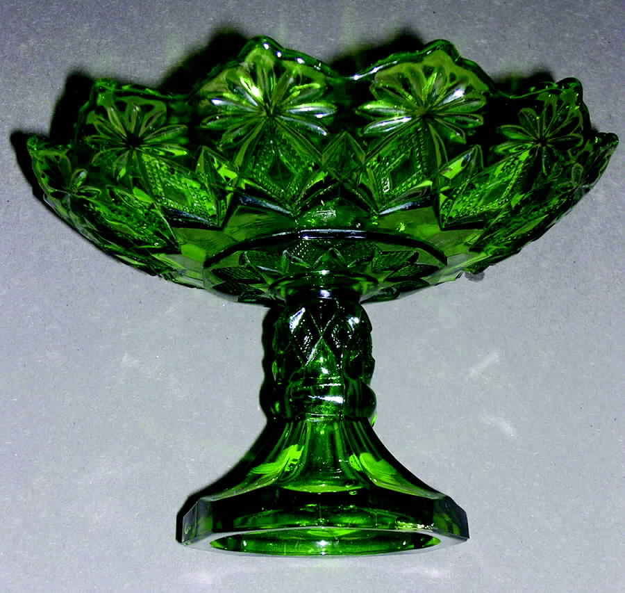 Shoshone Emerald Green Comport by US Glass-1