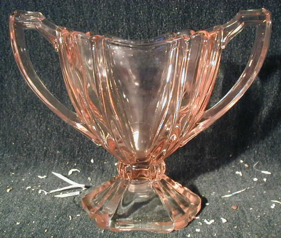 Bananas Pink Open Sugar by Indiana Glass-1