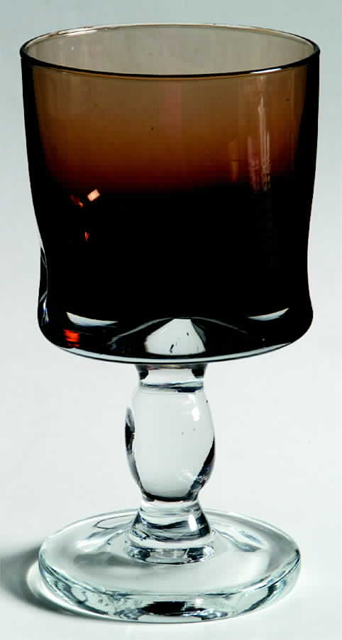 UNK1711 Brown Water Goblet by Unknown Manufacturer-1
