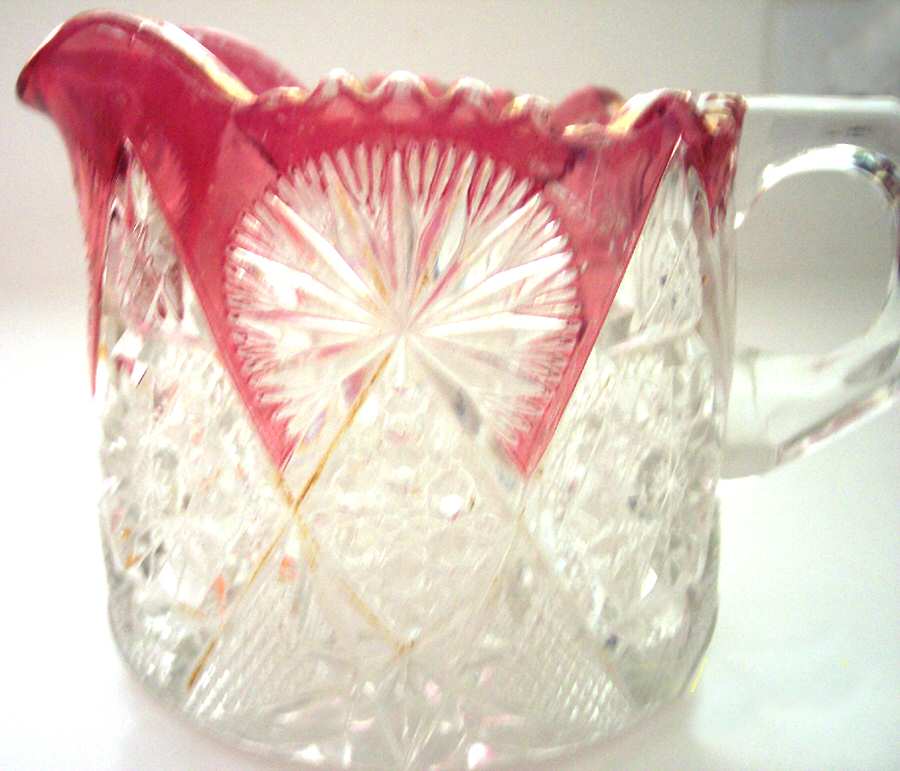 U.S. Regal Ruby Flash Creamer by US Glass-1