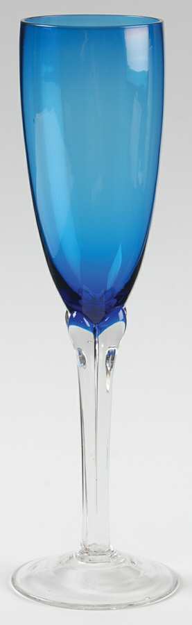UNK1594 Cobalt Blue Fluted Champagne by Unknown Manufacturer-1
