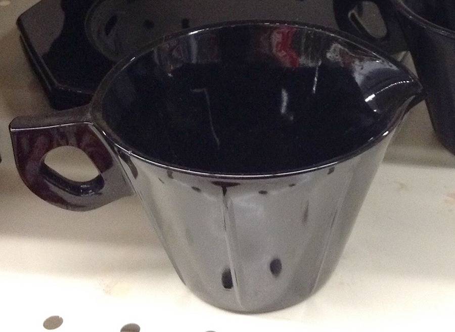Scroll Black Creamer by US Glass-1