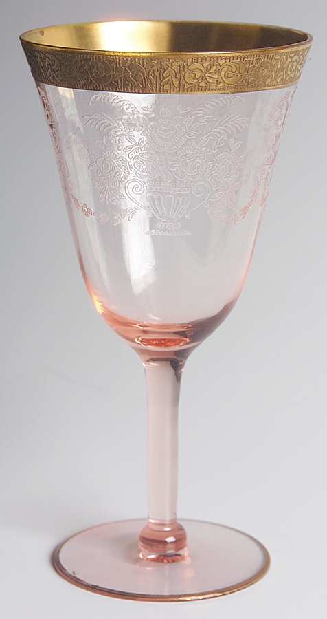UNK509 Pink Water Goblet by Unknown Manufacturer-1