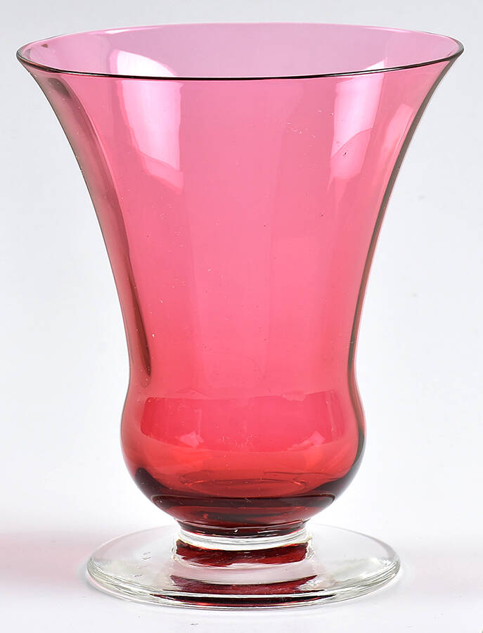 UNK2097 Cranberry Footed Tumbler by Unknown Manufacturer-1