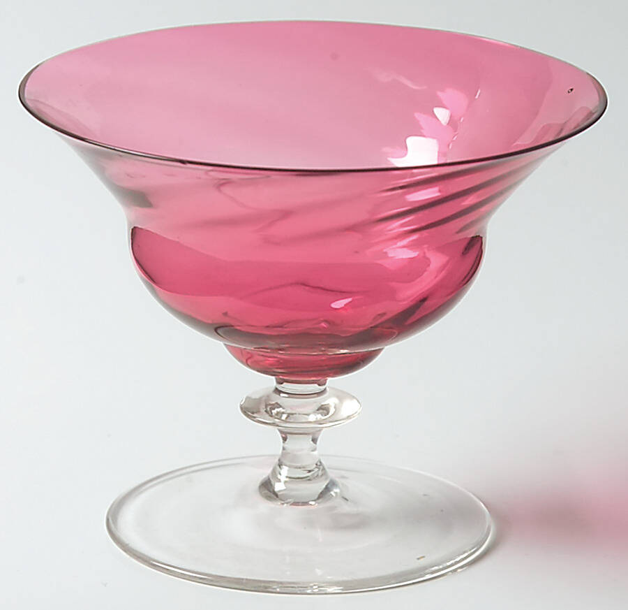 UNK2097 Cranberry Low Sherbet by Unknown Manufacturer-1