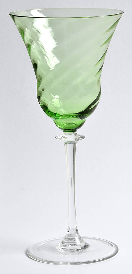 UNK2097 Green Water Goblet by Unknown Manufacturer-1