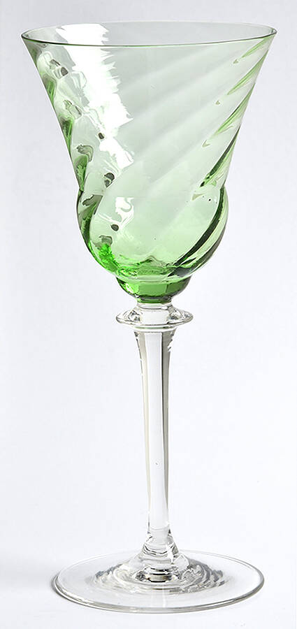 UNK2097 Green Water Goblet by Unknown Manufacturer-1