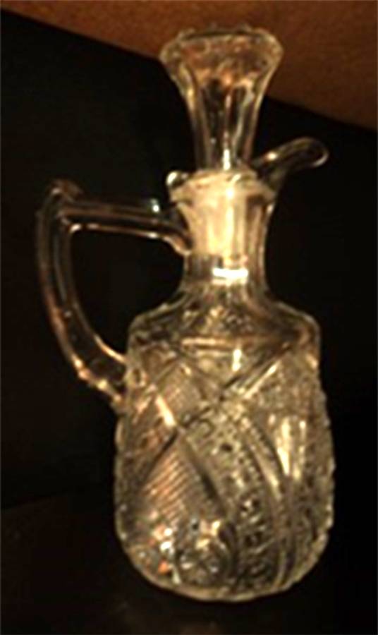 Cane Horseshoe Cruet & Stopper by US Glass-1