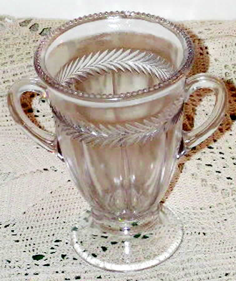 Feather Band Open Sugar by US Glass-1