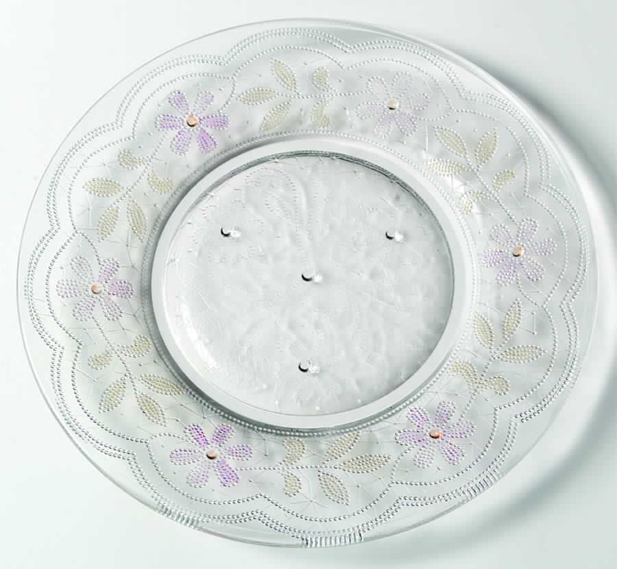 Doily Tinted Luncheon Plate by Indiana Glass-1
